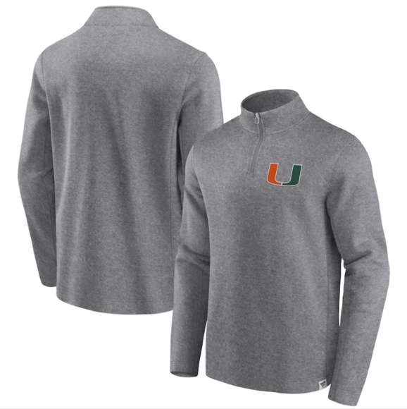 Miami Hurricanes Fanatics Vintage Fleece Quarter-Zip Jacket - Picture 3 of 9